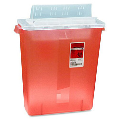 Covidien Transparent Red Sharps Container (STRT10021R)