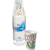 Dixie PerfecTouch 12 oz Insulated Paper Hot Coffee Cups by GP Pro (5342DX)