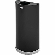 Rubbermaid Commercial 12 Gallon Half Round Steel Receptacle (SO1220PLBK)
