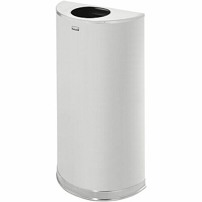 Rubbermaid Commercial 12 Gallon Half Round Steel Receptacle (SO12SSSPL)