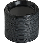 Genuine Joe Round Plastic Black Plates (GJO10427)