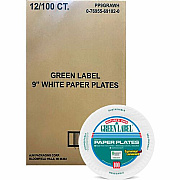 Green Label 9" Green Label Economy Paper Plates (PP9GRA)