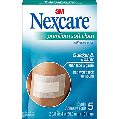 Nexcare Soft Cloth Premium Adhesive Gauze Pad (H3564)