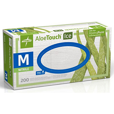 Medline Aloetouch Ice Nitrile Gloves (MDS195285)