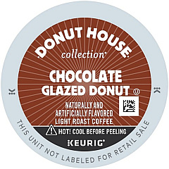 Donut House Chocolate Glazed Donut Coffee