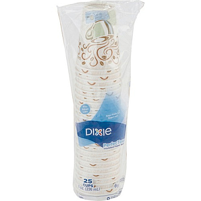 Dixie PerfecTouch Insulated Paper Hot Coffee Cups by GP Pro (5338DXPK)