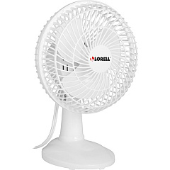 Lorell 6" Two Speed Tilt Plastic Desk Fan (LLR49257)