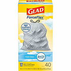 Glad ForceFlex Tall Kitchen Drawstring Trash Bags (78361)