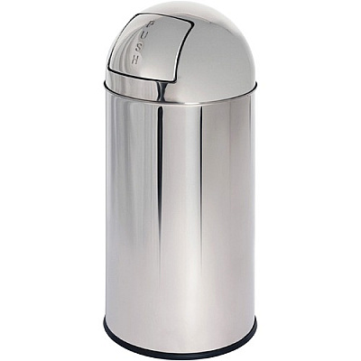 Genuine Joe Push Open Round Top Receptacle (58885)