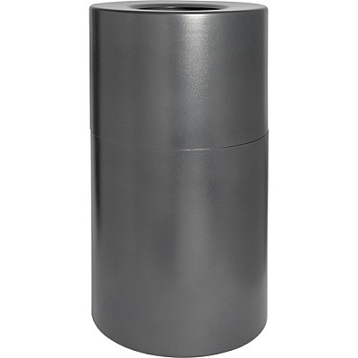 Genuine Joe Classic Cylinder Gray Waste Receptacle (GJO58894)