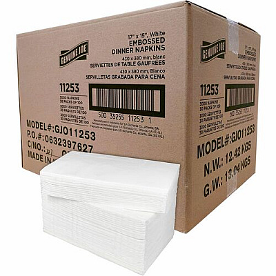 Genuine Joe Embossed Dinner Napkins (11253)