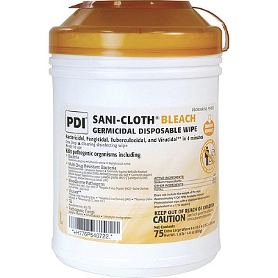 Sani-Cloth Disposable Bleach Wipes (PSBW077072)