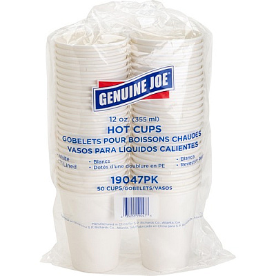 Genuine Joe Lined Disposable Hot Cups (GJO19047PK)