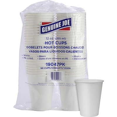 Genuine Joe 12 oz Disposable Hot Cups (19047)