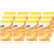 Genuine Joe Lemon Scent Disinfecting Cleaning Wipes (GJO14142CT)