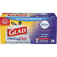 Glad ForceFlexPlus Tall Kitchen Drawstring Trash Bags (78531)