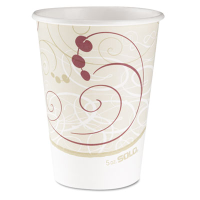 Dart Paper Hot Cups in Symphony Design, 12 oz, Beige, 50/Pack (412SMJ8000PK)