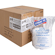 Genuine Joe Reusable Plastic White Plates (GJO10327CT)
