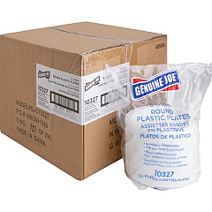 Genuine Joe Reusable Plastic White Plates (GJO10327CT)