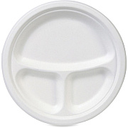 Dixie 3-Compartment Paper Plates by GP Pro (ES10PCOMP)