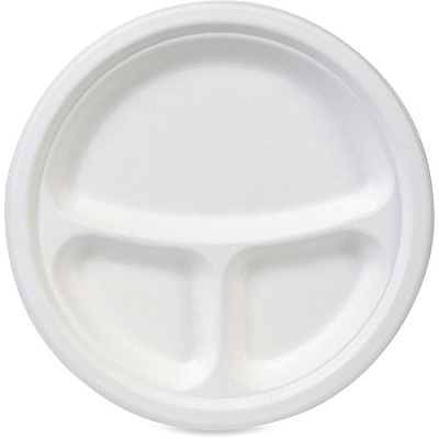 Dixie 3-Compartment Paper Plates by GP Pro (ES10PCOMP)
