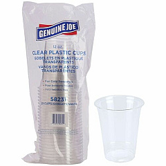 Genuine Joe 12 oz Clear Plastic Cups (58231)