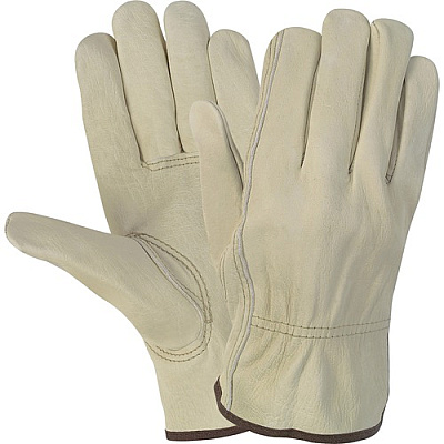 MCR Safety Durable Cowhide Leather Work Gloves (CRW3215L)