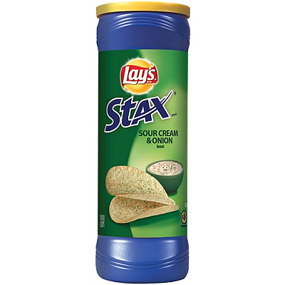 Quaker Stax Sour Cream/Onion Potato Crisps (24312)