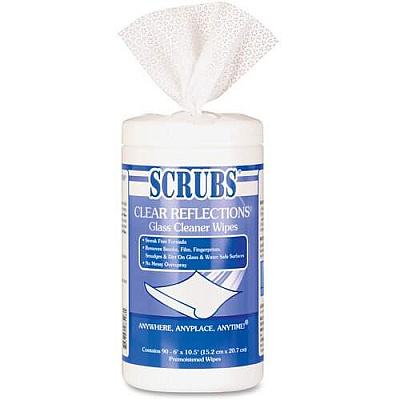 SCRUBS Clear Reflections Glass Cleaner Wipes