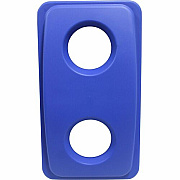 Thin Bin Round Cut Out Blue Lid (702511)