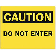 Tarifold Safety Sign Inserts - Caution Do Not Enter (P1949DE)