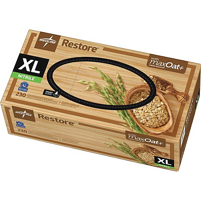 Medline Restore Nitrile Exam Gloves with maxOat+ (OAT6804)