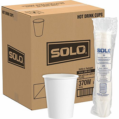 SOLO 10 oz Paper Hot Cups (370W2050)