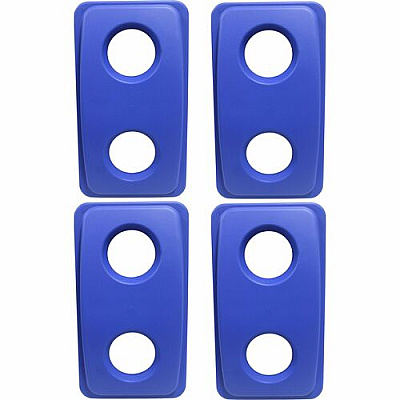Thin Bin Round Cut Out Blue Lid (702511CT)