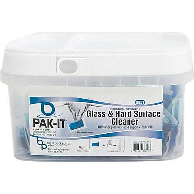 Big 3 Packaging Pak-It Glass/Hard Surface Cleaner Packs (55511008)
