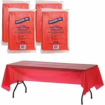 Genuine Joe Plastic Rectangular Table Covers (10326CT)