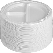 Genuine Joe 3-section Plastic Plates (GJO10425CT)