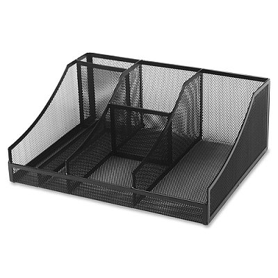 Genuine Joe Matte Black Condiment Organizer
