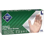 Safety Zone Powder Free Clear Vinyl Gloves (GVP9LGHH)