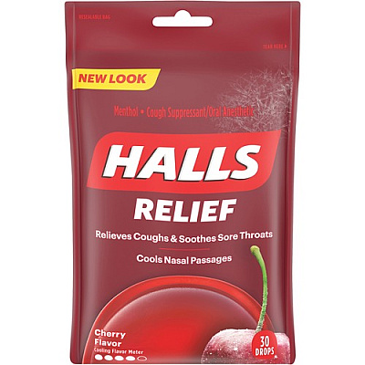HALLS Halls Cherry Cough Drops (62182)