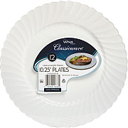 Classicware WNA Comet Heavyweight Plastic White Plates (RSCW101212W)