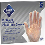 Safety Zone Clear Powder Free Polyethylene Gloves (GDPESM)