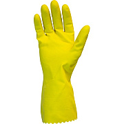 Safety Zone Yellow Flock Lined Latex Gloves (GRFYMD1S)