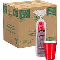 SOLO 16 oz Plastic Cold Party Cups (P16RCT)