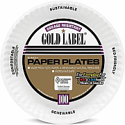 Gold Label 9" Dinnerware Paper Plates (CP9GOEWH)