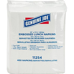 Genuine Joe 1-ply Embossed Lunch Napkins (GJO11254ACT)