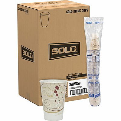 SOLO 7 oz Waxed Paper Cold Cups (R7NJ8000)