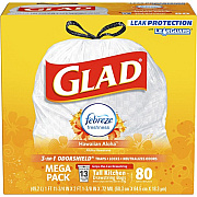 Glad OdorShield Tall Kitchen Drawstring Trash Bags