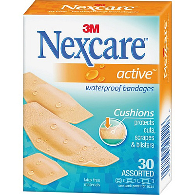 3M 3M 3M Nexcare 3M 3M Nexcare Active Waterproof Bandages (51630PB)