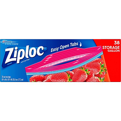 Ziploc Double Zipper Gallon Storage Bags (665016CT)